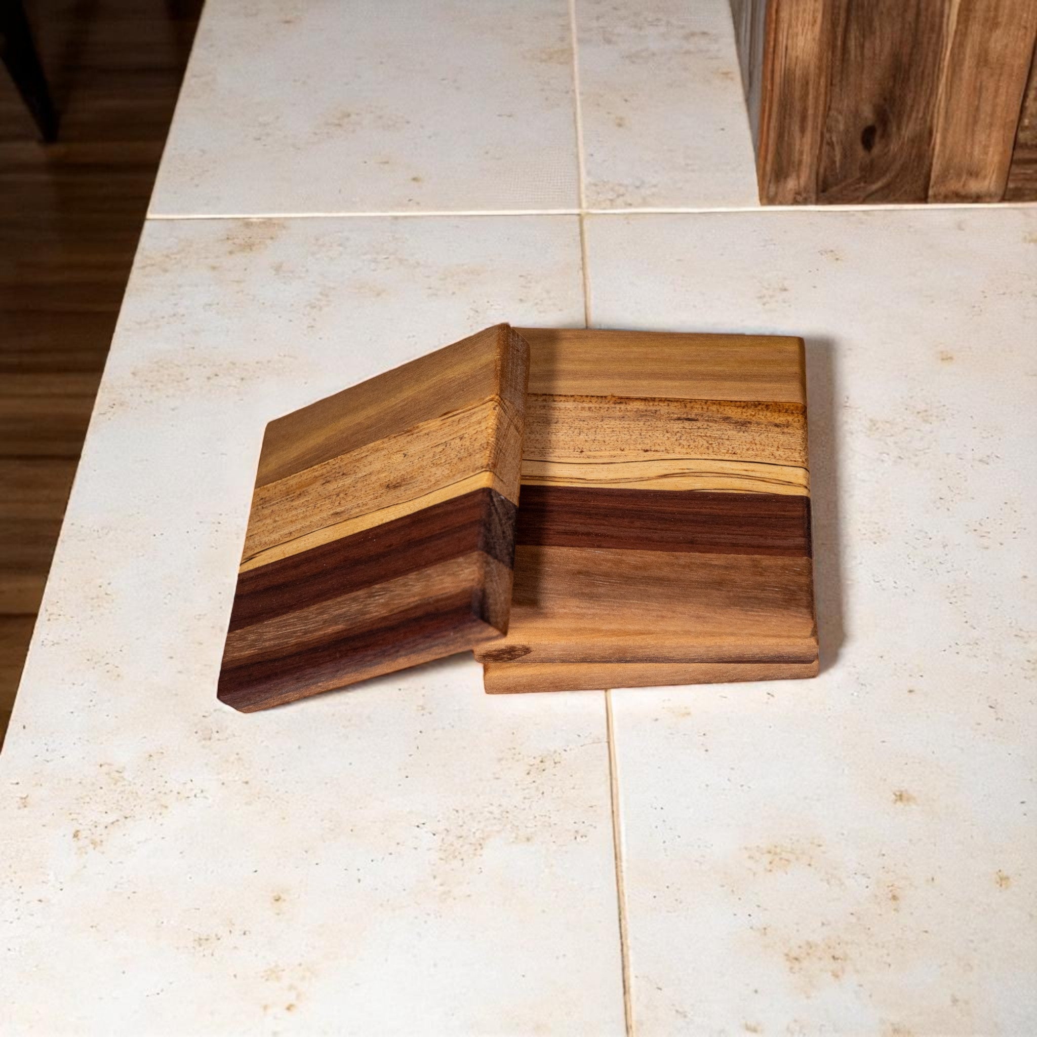 Walnut, and Maple Wood Coaster