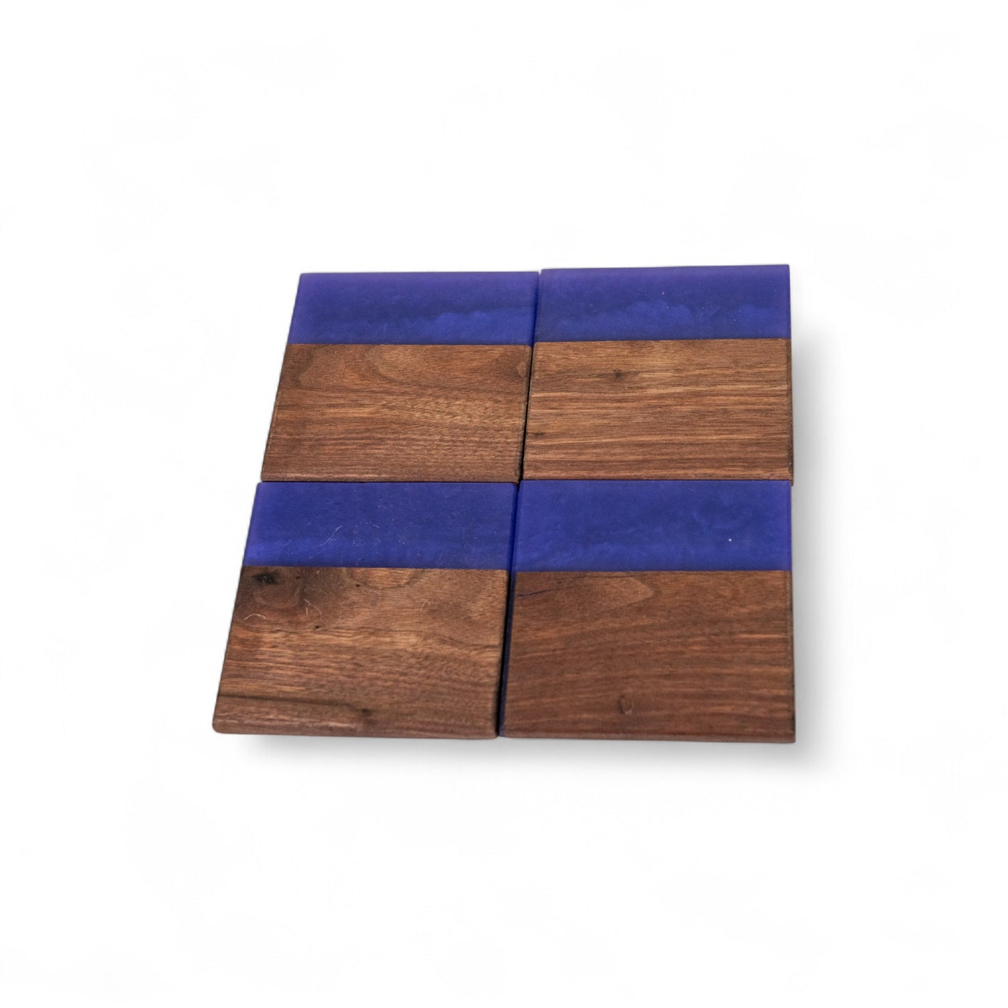 Walnut with Purple Epoxy Coaster