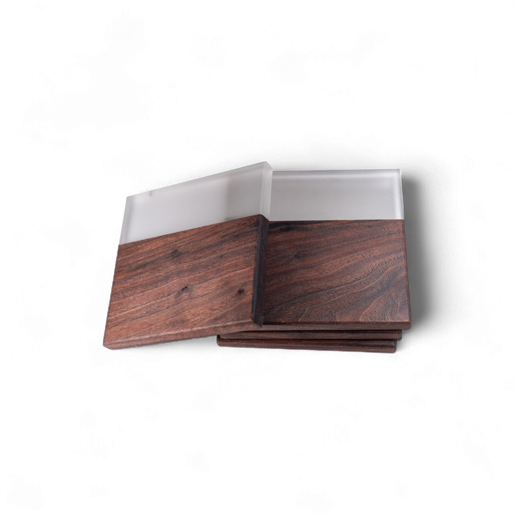 Walnut with Smoke Epoxy Coaster