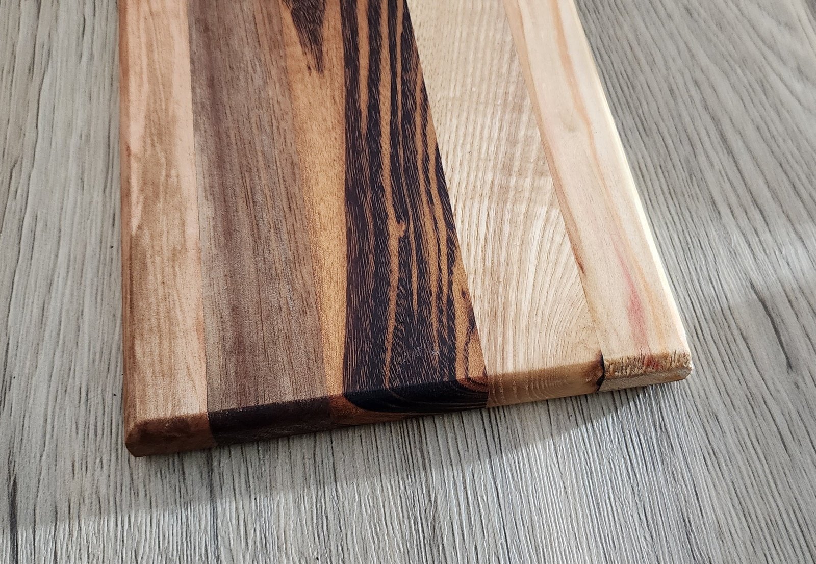 Hickory, Maple, Tiger and Walnut Cutting Board