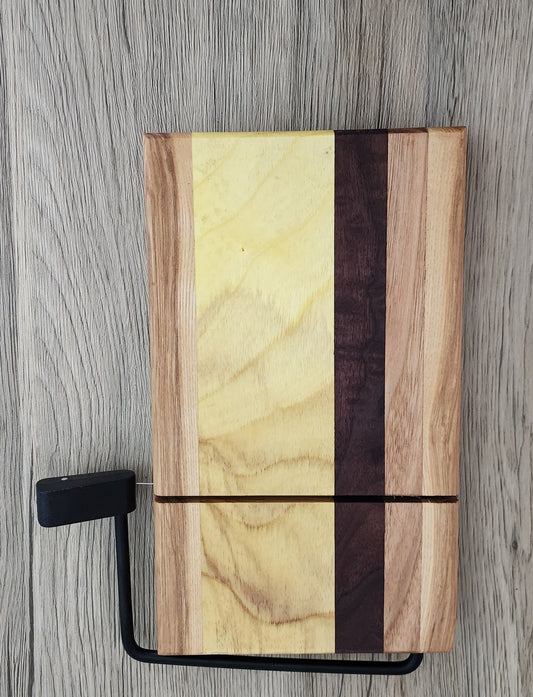 Walnut, Maple and Mulberry Cheese Slicer Board