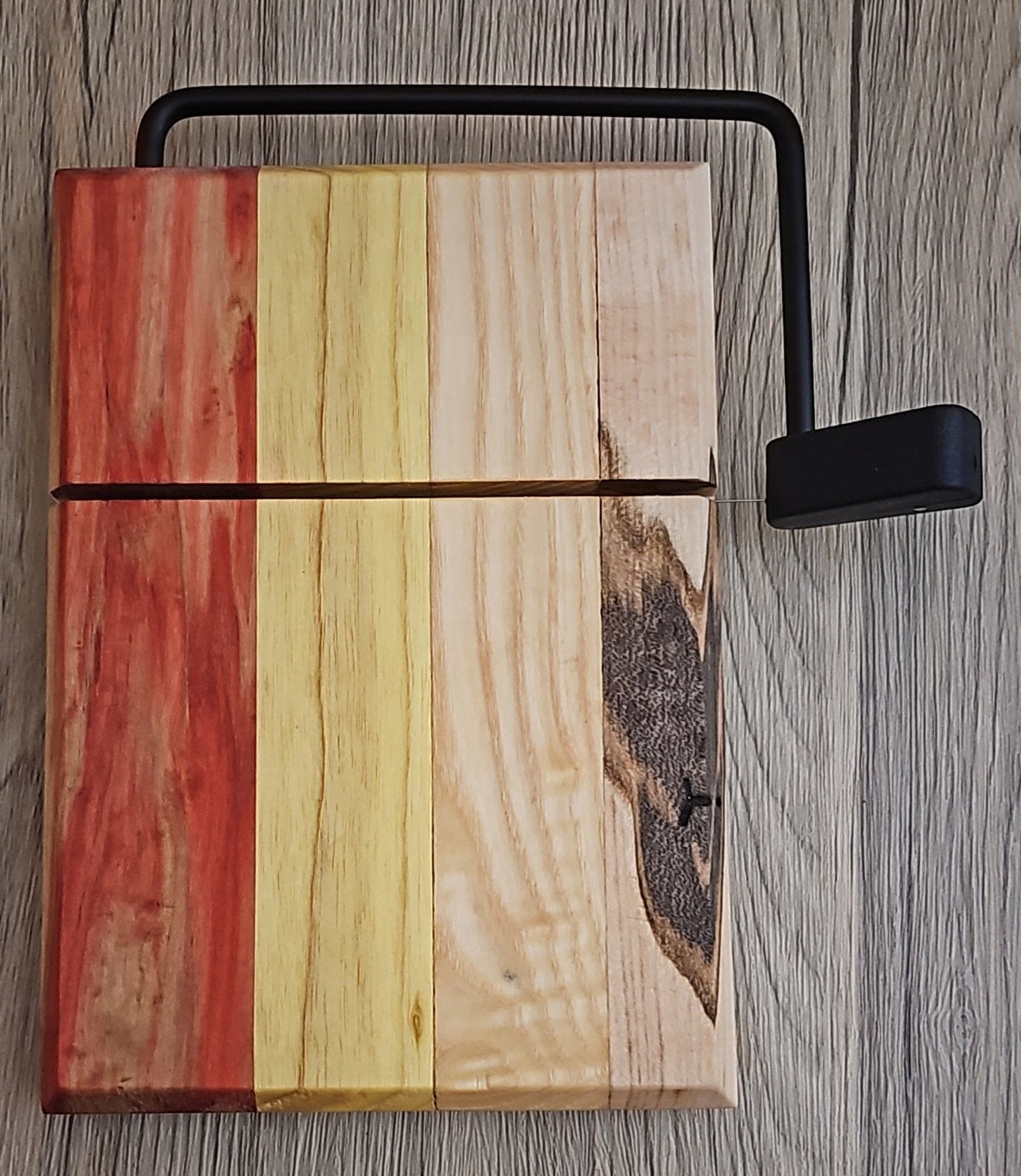 Box Elder, Mulberry, Hickory, and Maple Cheese Slicer Board