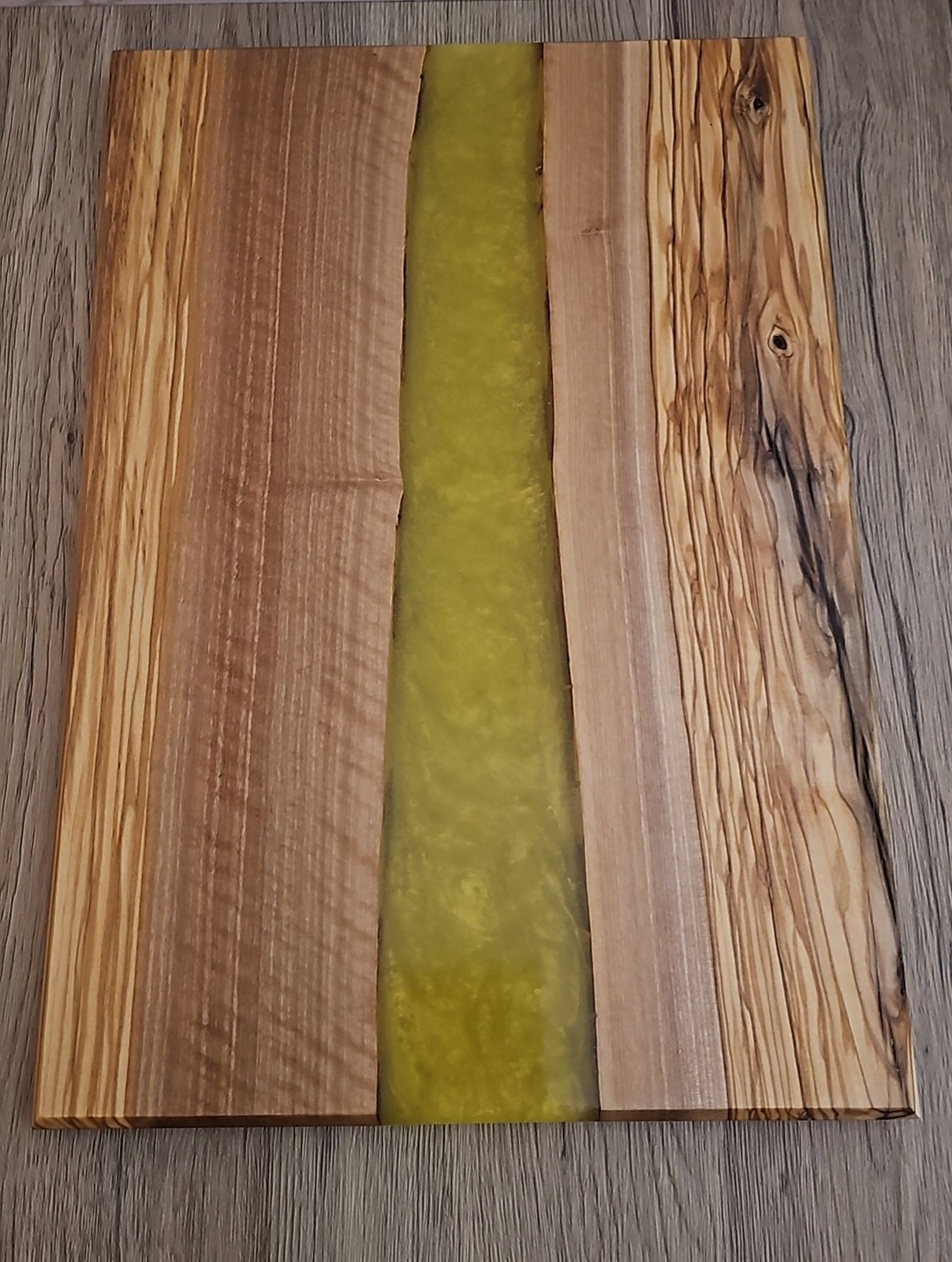 Yellow Epoxy Olive Charcuterie Boards/Serving Board