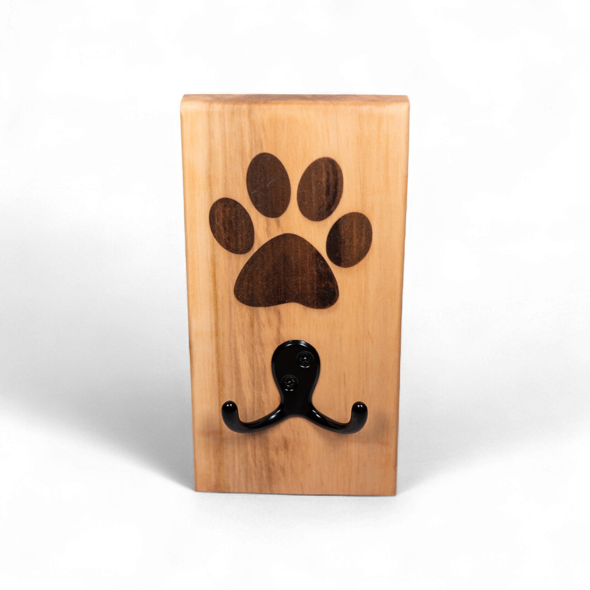 Ambrosia Maple Wall Mount Dog Paw Leash Holder