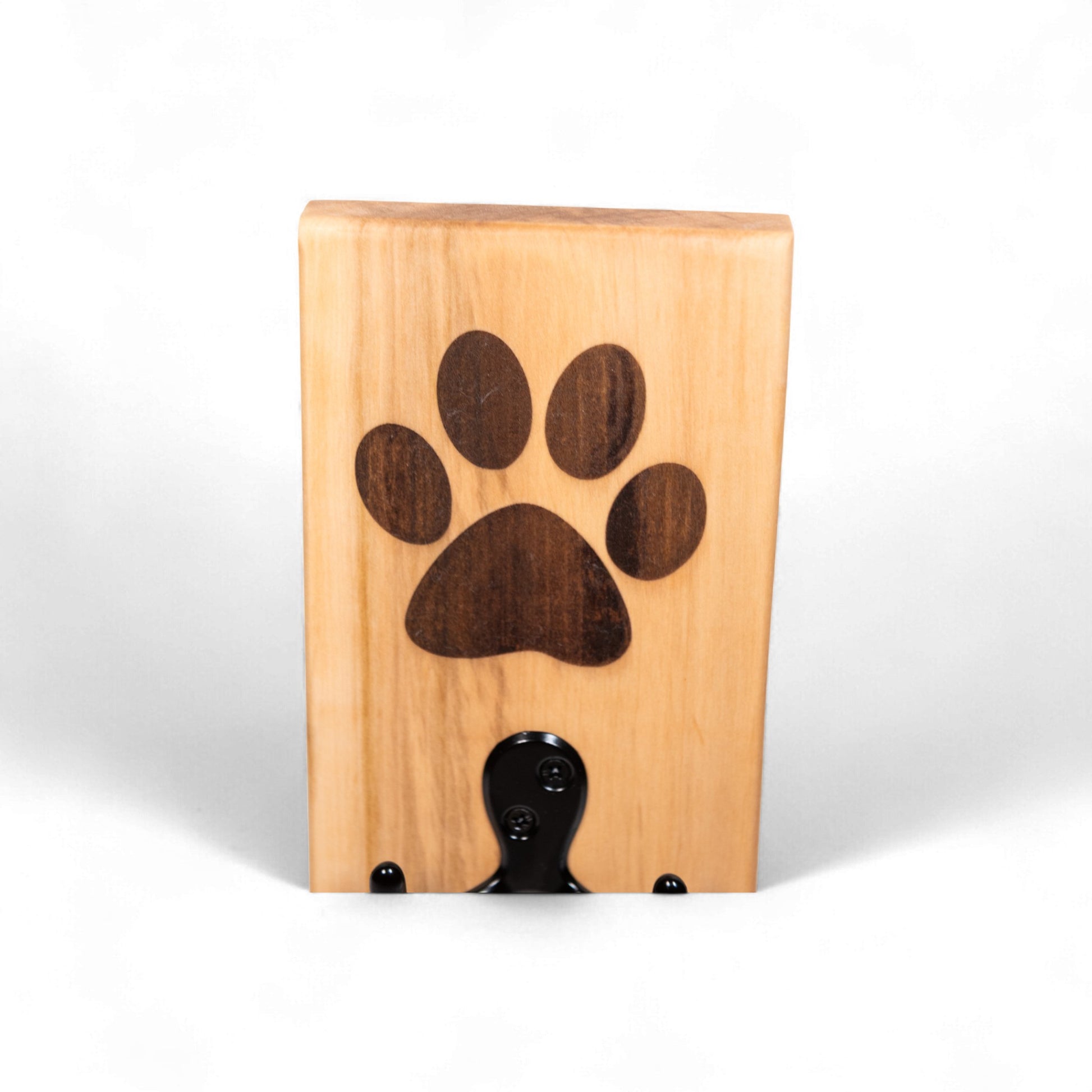 Ambrosia Maple Wall Mount Dog Paw Leash Holder
