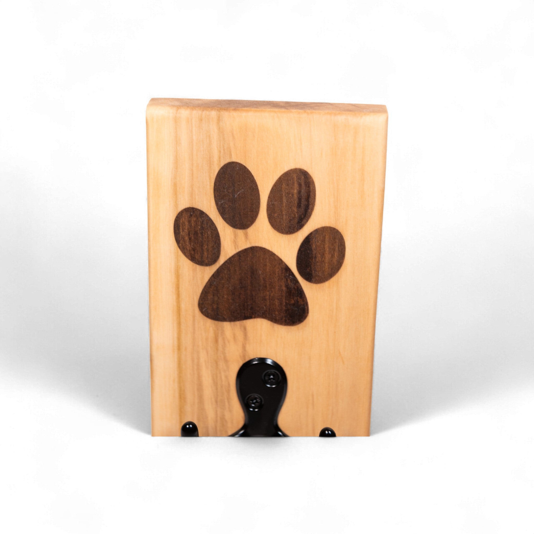 Ambrosia Maple Wall Mount Dog Paw Leash Holder
