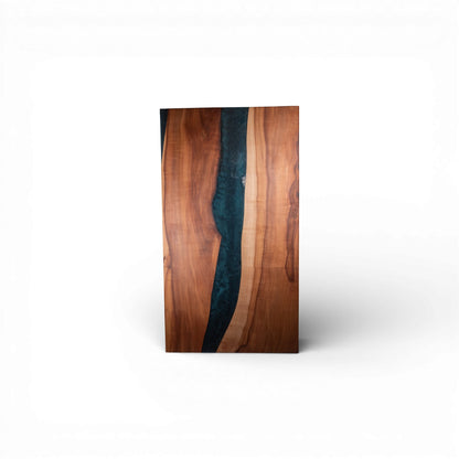 Apple Wood Dark Blue Epoxy Charcuterie Boards/Serving Board