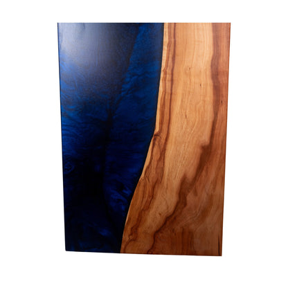 Apple Wood with Dark Blue Epoxy Charcuterie Boards/Serving Board