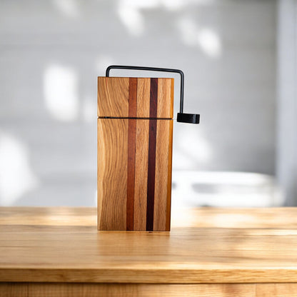 Ash, Cherry and Walnut Cheese Slicer Board