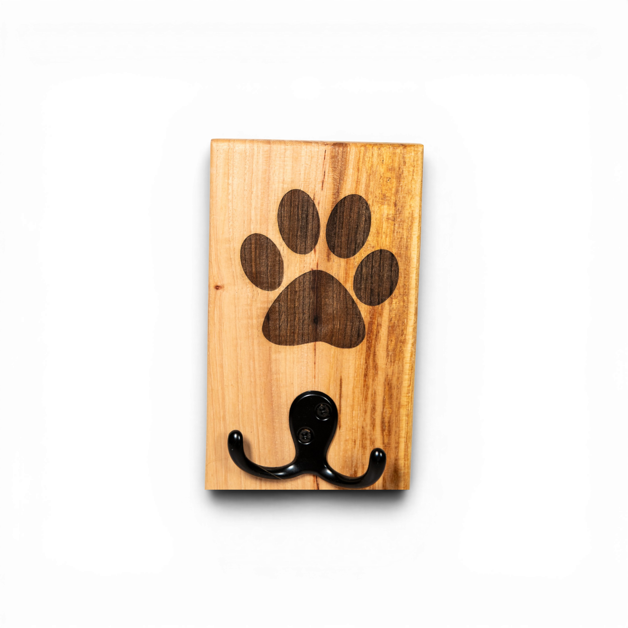 Ash Wall Mount Dog Paw Leash Holder