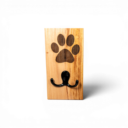 Ash Wall Mount Dog Paw Leash Holder