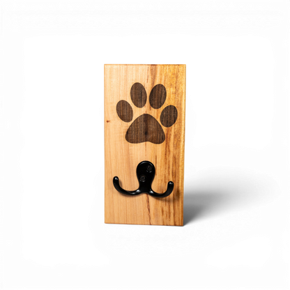 Ash Wall Mount Dog Paw Leash Holder