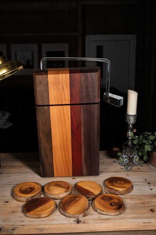 Blood, Cherry, and Walnut cheese Slicer Board