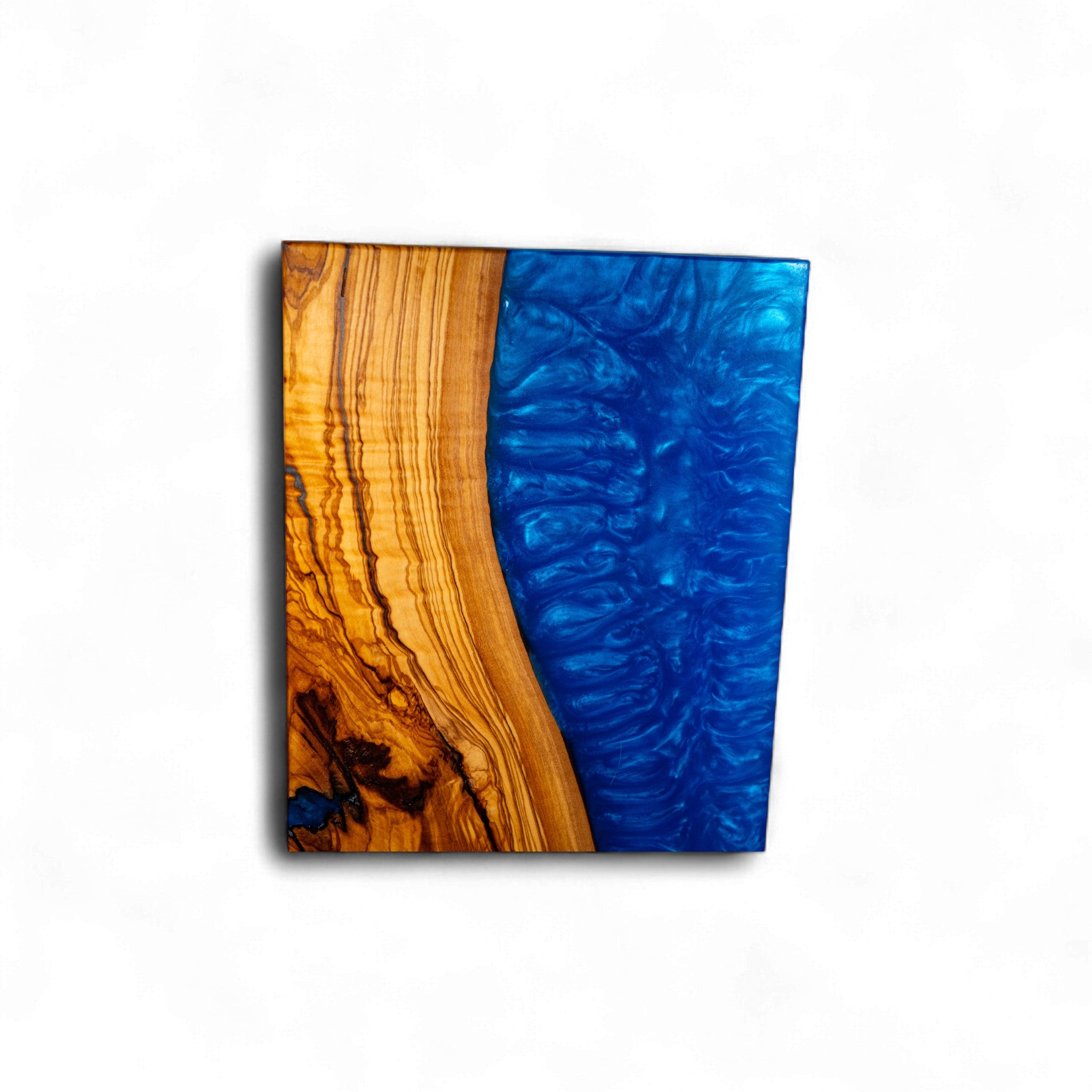 Blue Epoxy Olive Wood Charcuterie Boards/Serving Board