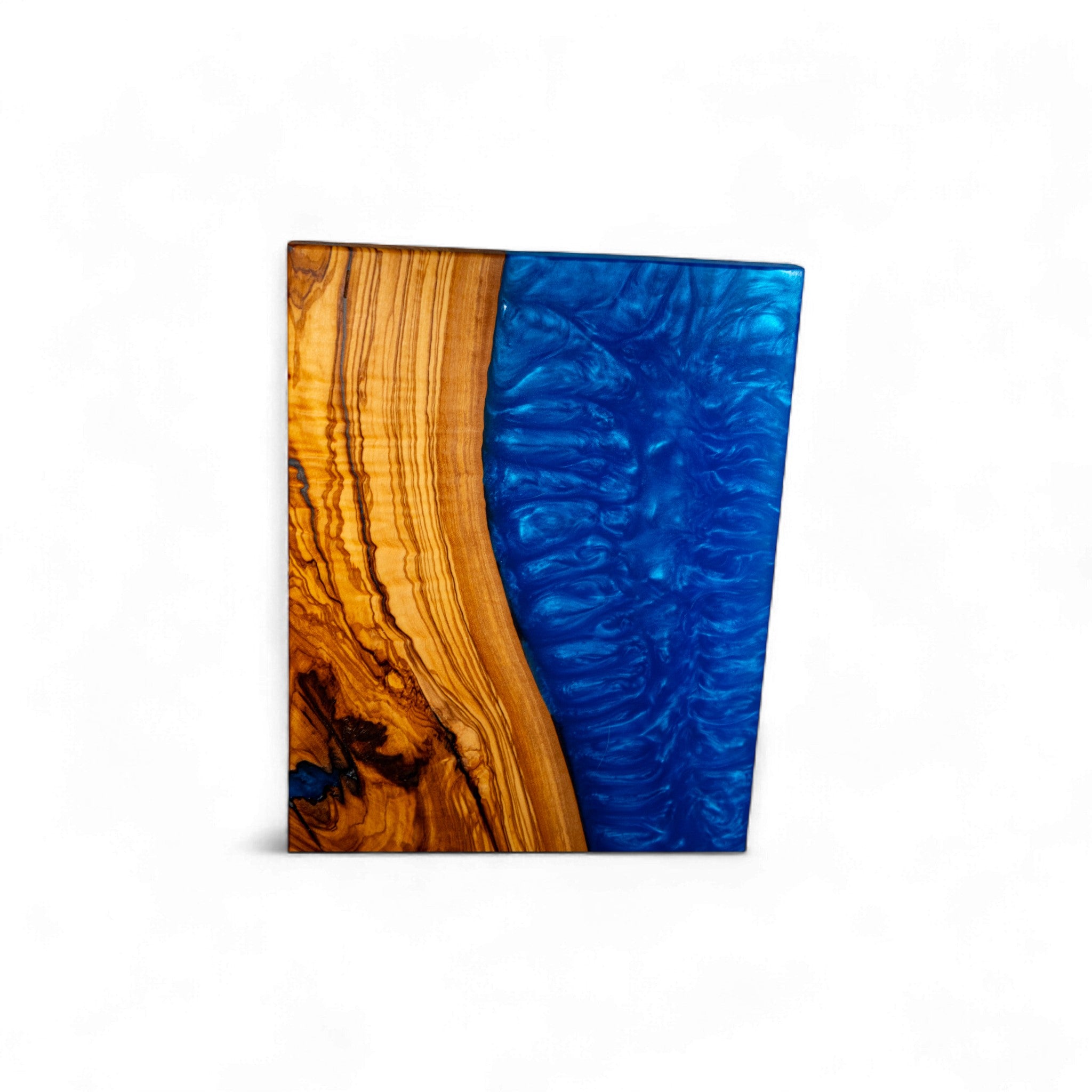 Blue Epoxy Olive Wood Charcuterie Boards/Serving Board