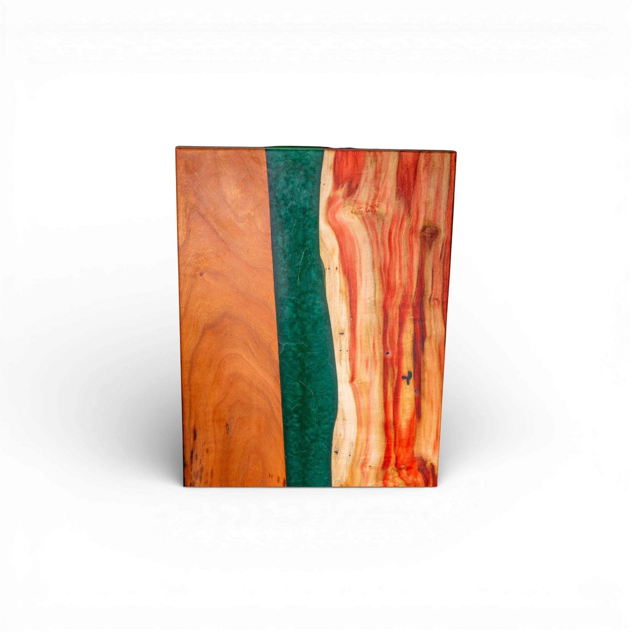 Box Elder Wood with Green Epoxy Charcuterie Boards/Serving Board