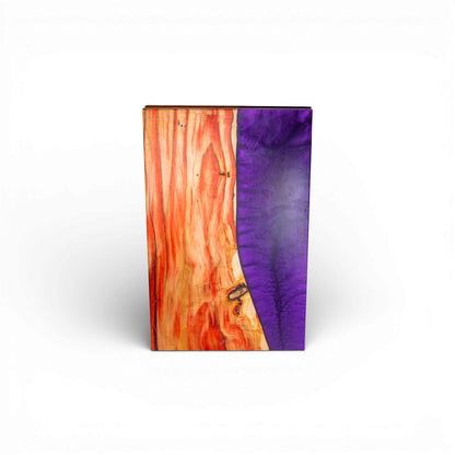 Box Elder Wood with Purple Epoxy Charcuterie Boards/Serving Board