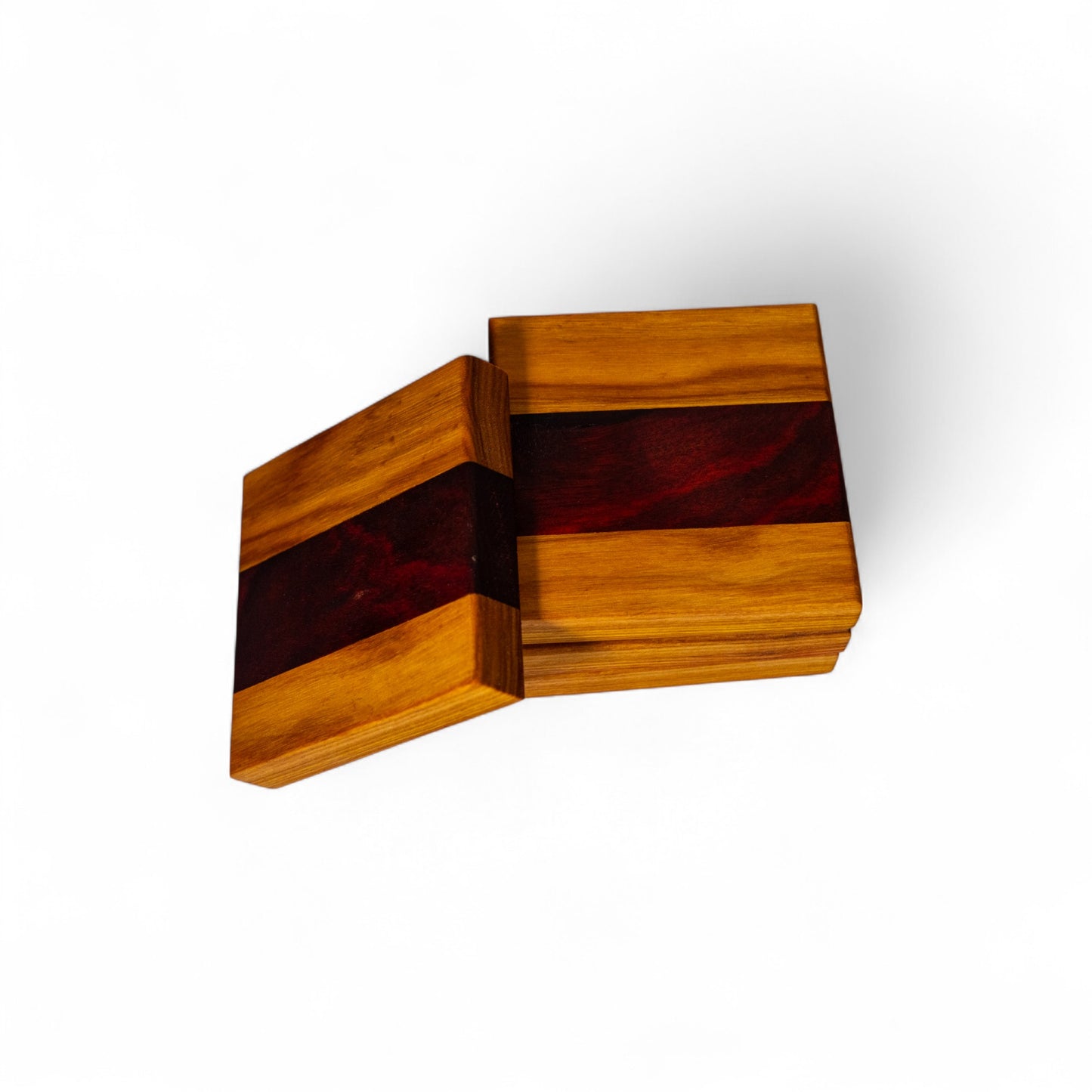 Canary and Blood Wood Coaster