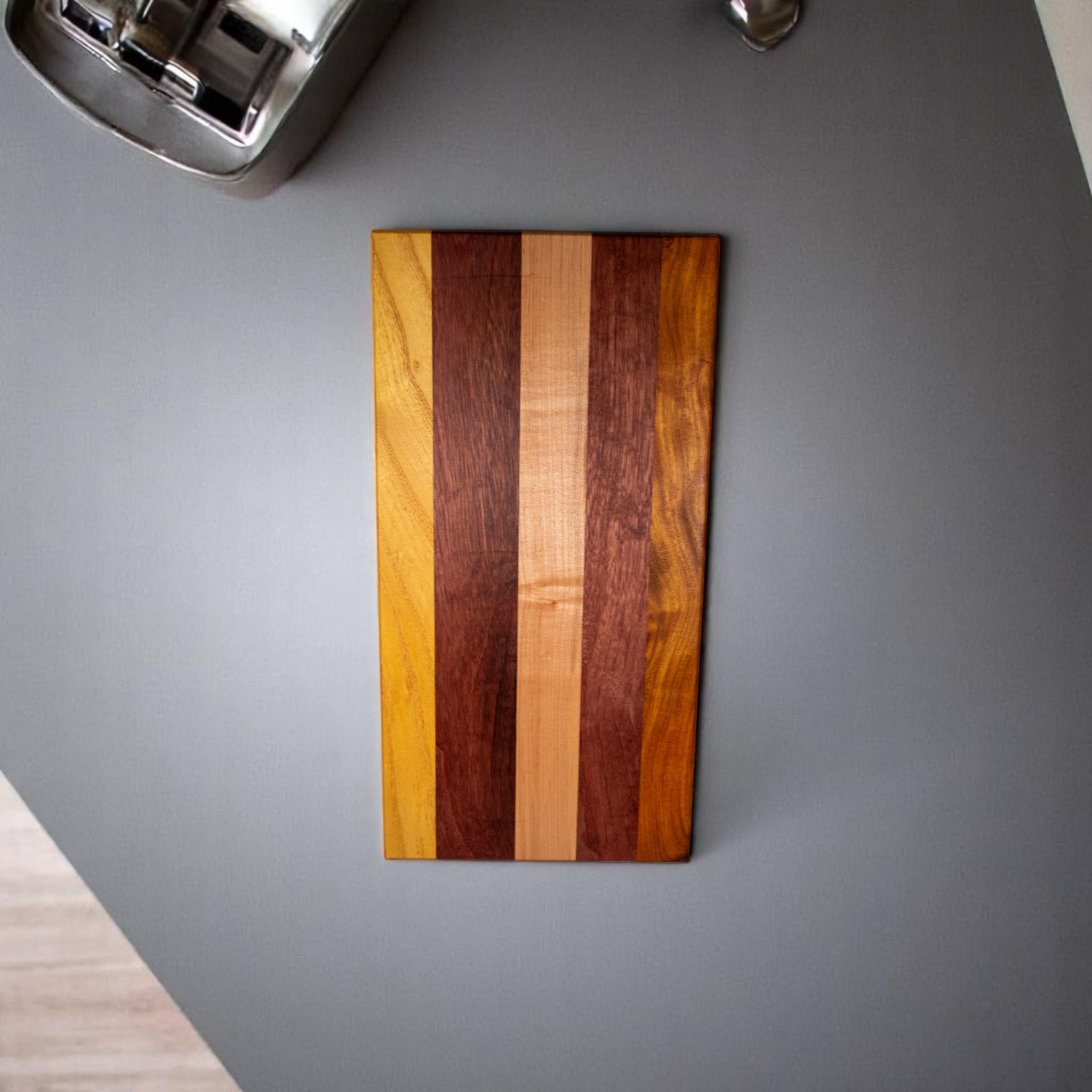 Charcuterie Serving Board - Handcrafted Purpleheart & Mulberry Wood Cutting Board 18x9