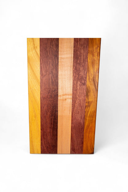 Charcuterie Serving Board - Handcrafted Purpleheart & Mulberry Wood Cutting Board 18x9