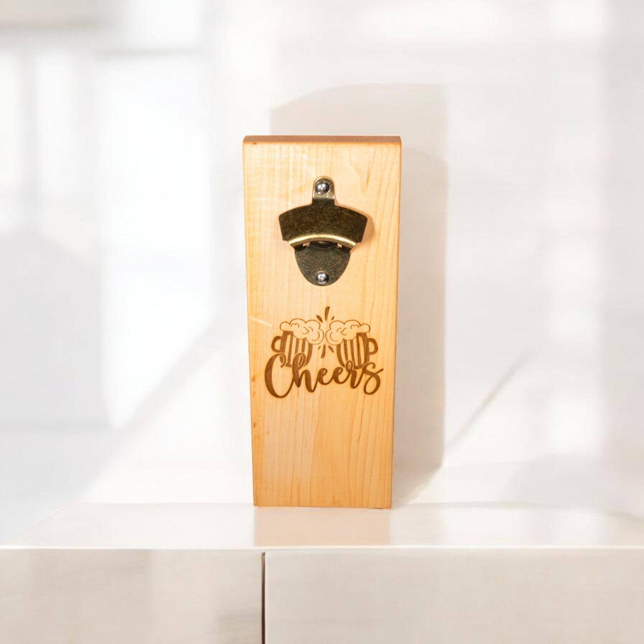 Cheers" Wall Mounted Magnetic Bottle Opener