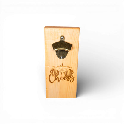 Cheers" Wall Mounted Magnetic Bottle Opener
