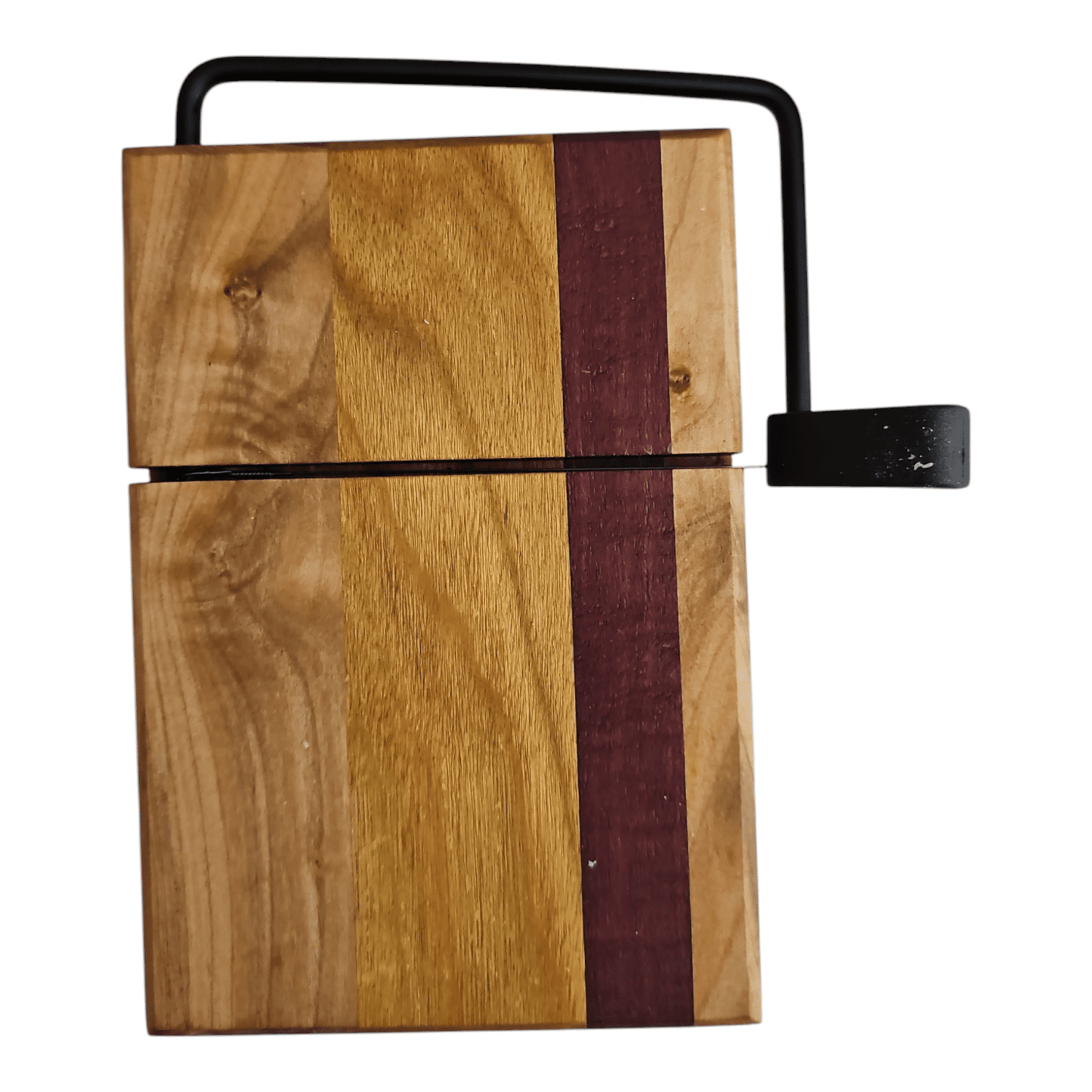 Cherry, Canary, Purpleheart Cheese Slicer Board