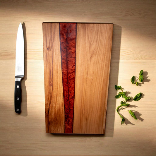 Copper Epoxy Sycamore Wood Charcuterie Boards/Serving Board