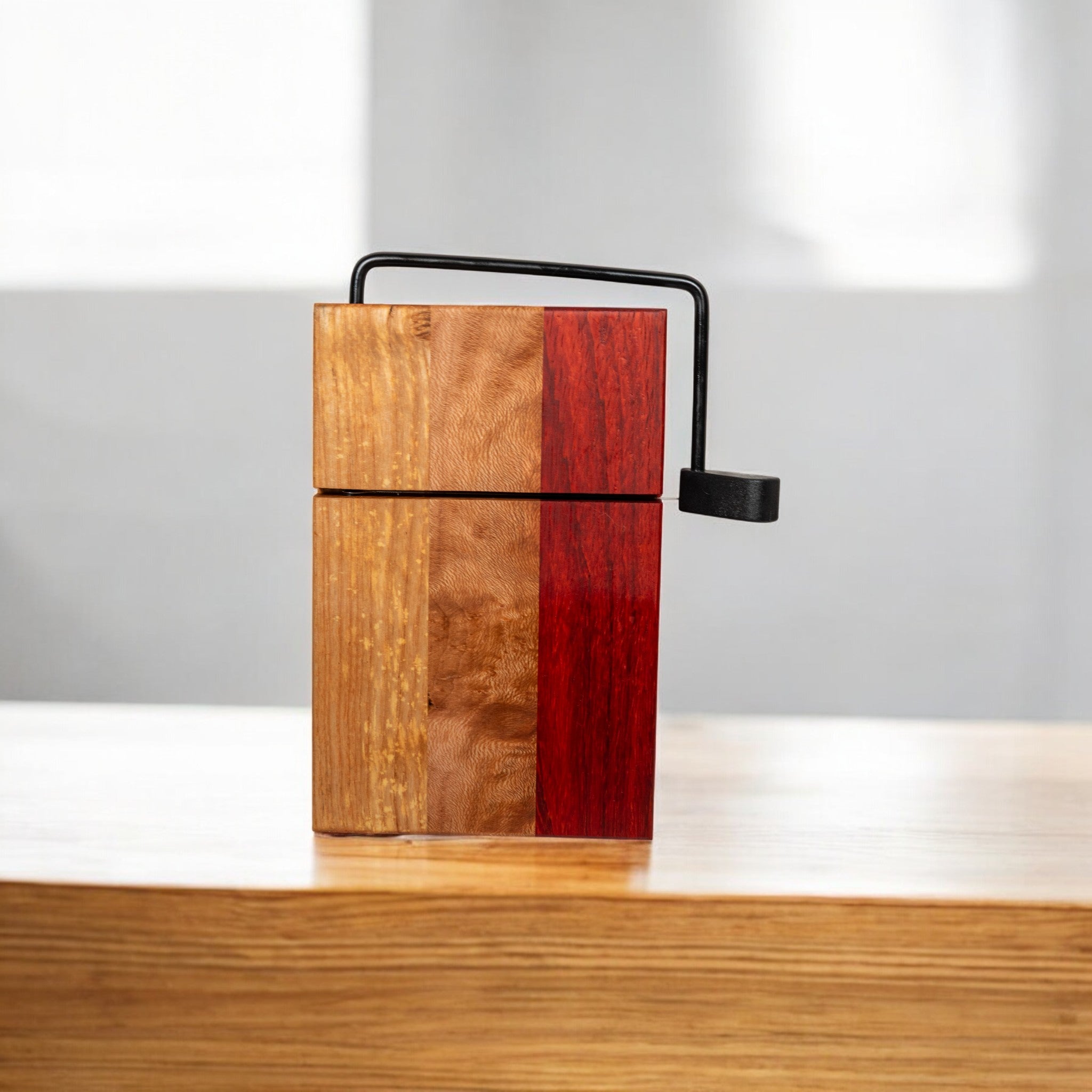 CWS- Padauk, Ash, and Sycamore Cheese Slicer Board
