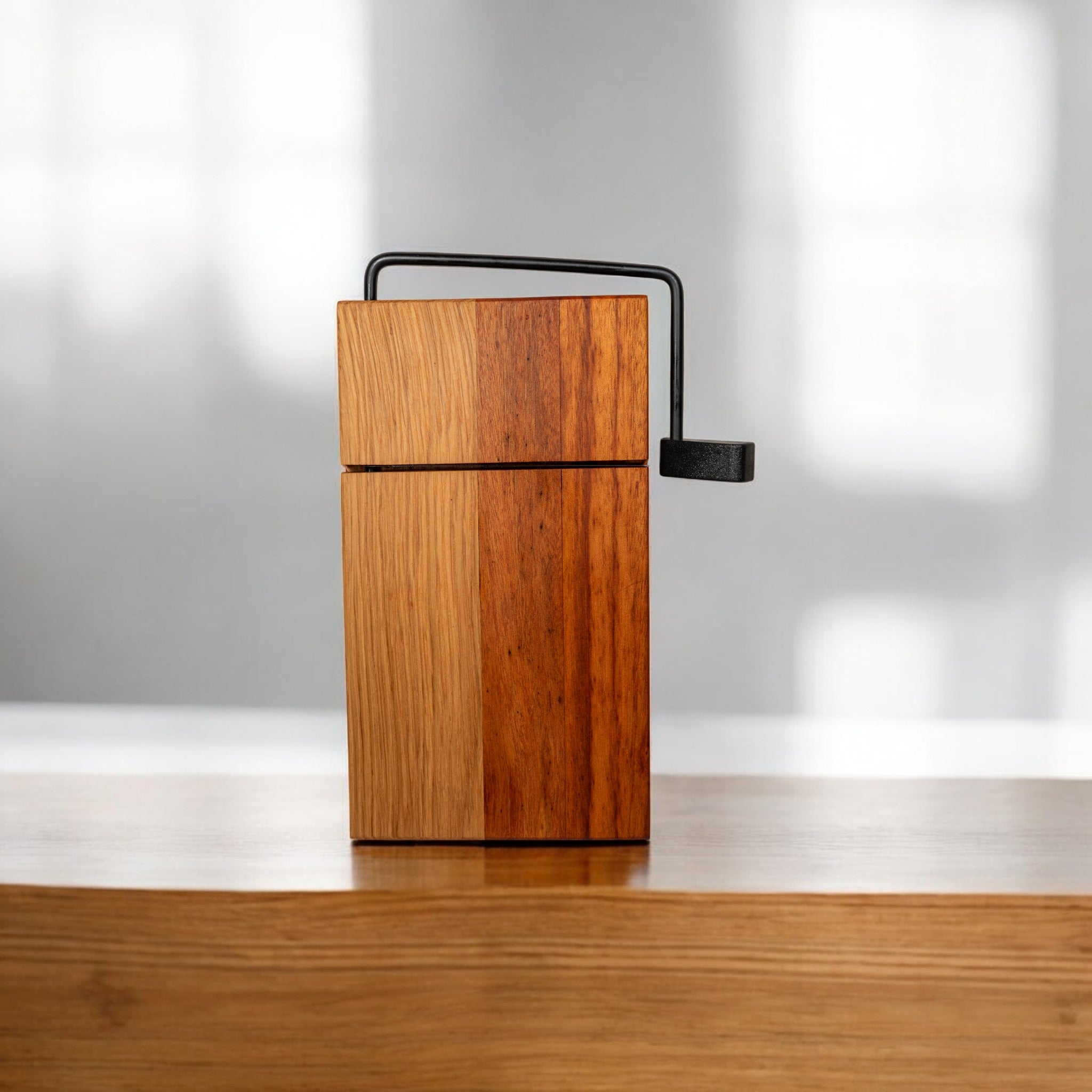 Ash, Tiger, and Bloodwood Cheese Slicer Board