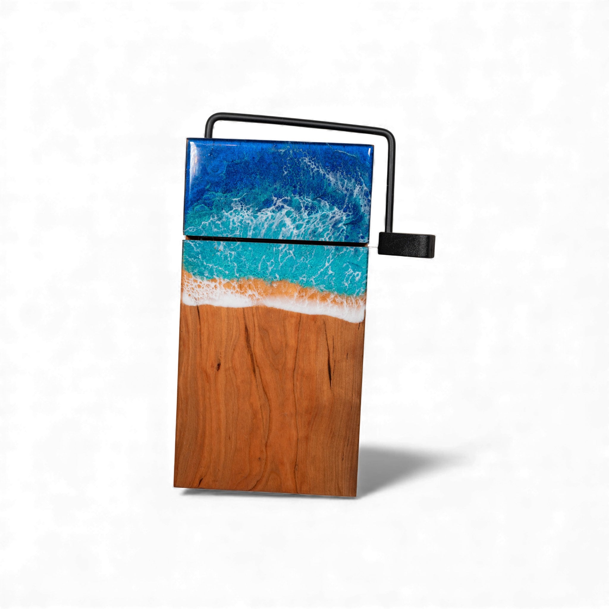 Ocean Wave Cherry Wood Cheese Slicer Board