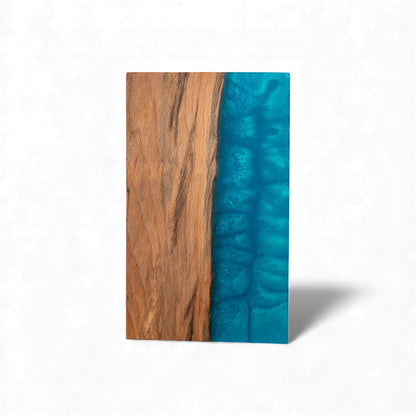 Ambrosia Maple Wood with Sea Blue Epoxy Charcuterie Boards/Serving Board
