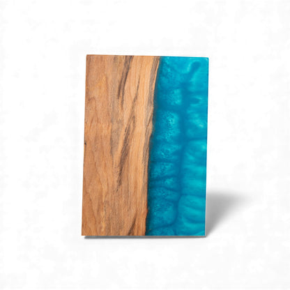 Ambrosia Maple Wood with Sea Blue Epoxy Charcuterie Boards/Serving Board