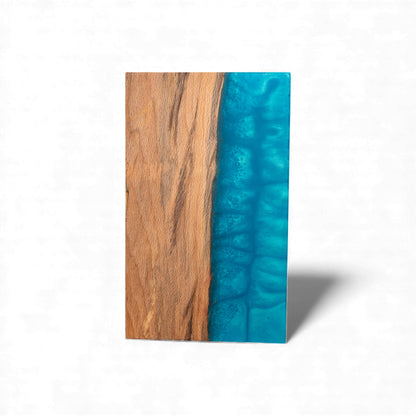 Ambrosia Maple Wood with Sea Blue Epoxy Charcuterie Boards/Serving Board