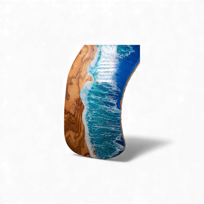 Ocean Wave Olive Wood Charcuterie Boards, Serving Board, Cutting Board