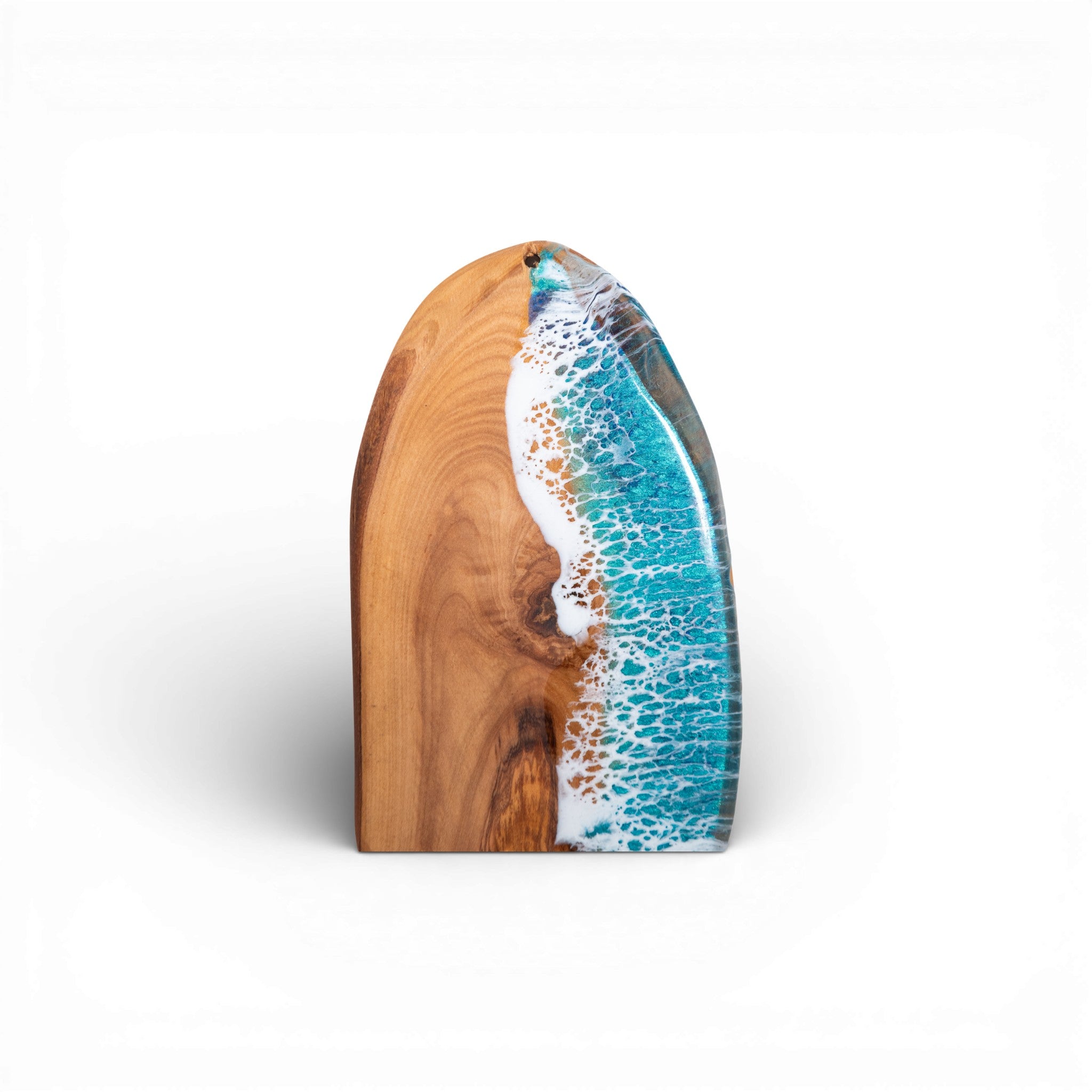 Handcrafted Ocean Wave Olive Wood Charcuterie Board - Serving Platter