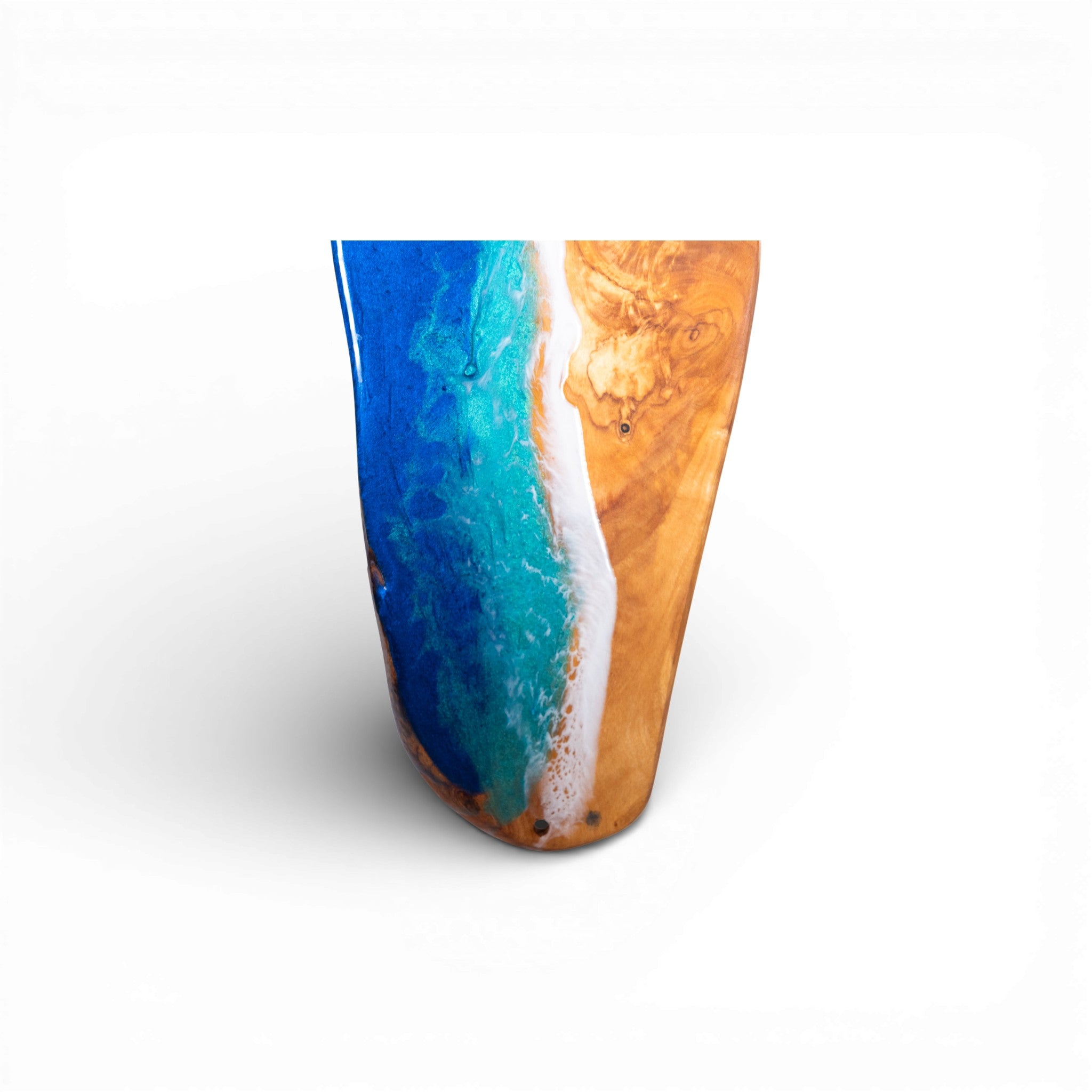 Handcrafted Ocean Wave Olive Wood Charcuterie Board - Serving Platter