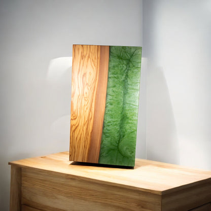 Olive Wood with Jade Epoxy Charcuterie Boards/Serving Board
