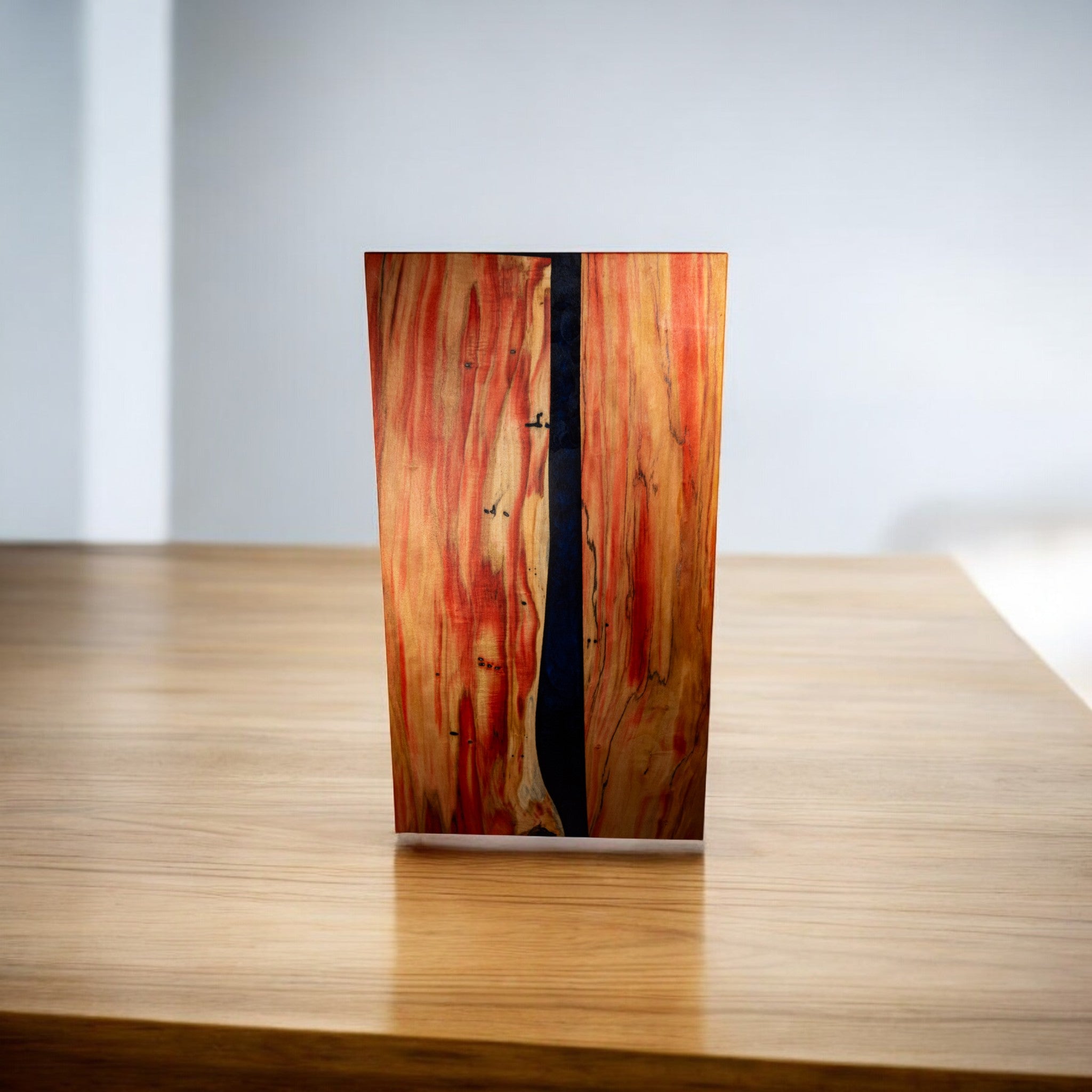 Handcrafted Box Elder Wood with Dark Blue Epoxy Charcuterie Board - Serving Platter