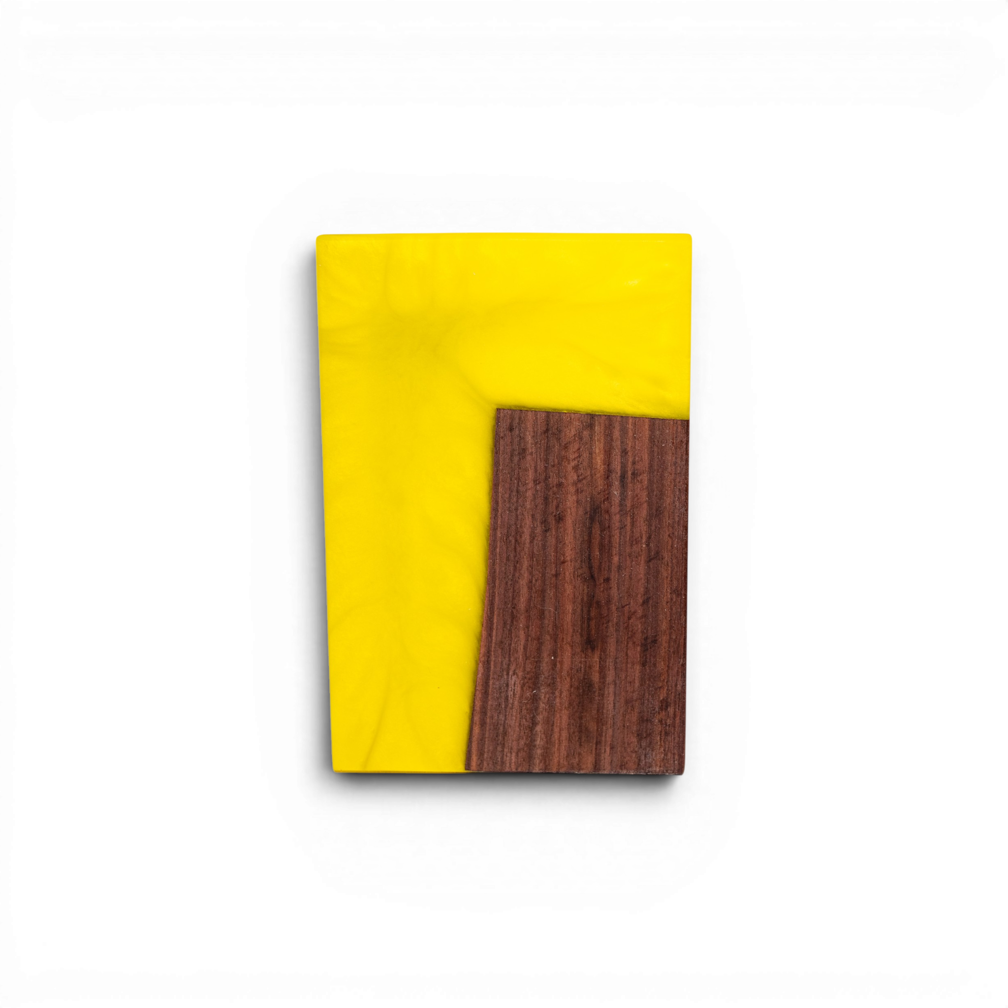 Walnut with Yellow Epoxy Cheese Slicer Board