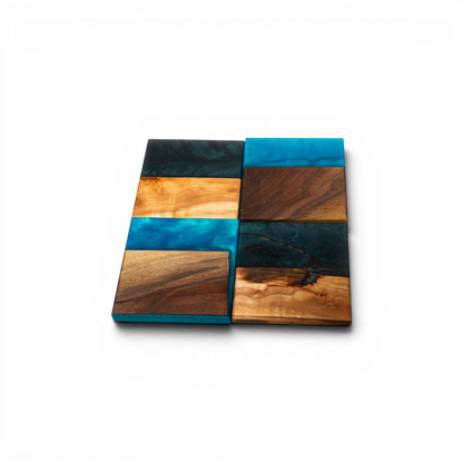Mix Wood with Mix Epoxy Coaster