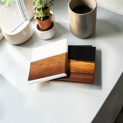 Mix Wood with Mix Epoxy Coaster