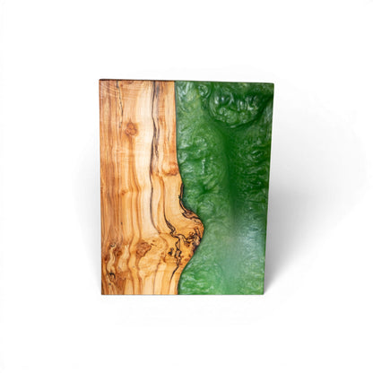Spalted Maple Wood with Jade Epoxy Charcuterie Boards/Serving Board