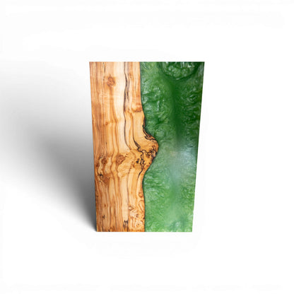 Spalted Maple Wood with Jade Epoxy Charcuterie Boards/Serving Board