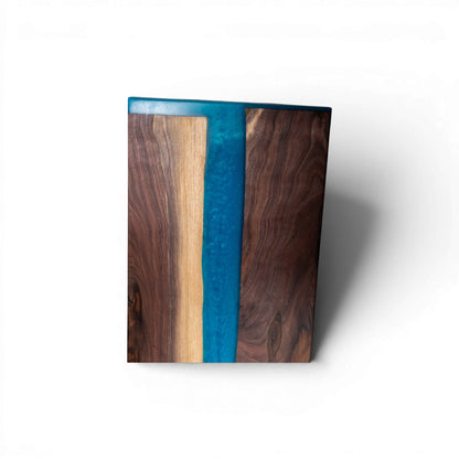 Walnut Wood with Sea Blue Epoxy Charcuterie Boards/Serving Board