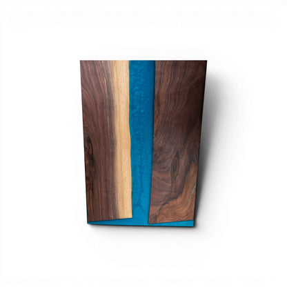 Walnut Wood with Sea Blue Epoxy Charcuterie Boards/Serving Board