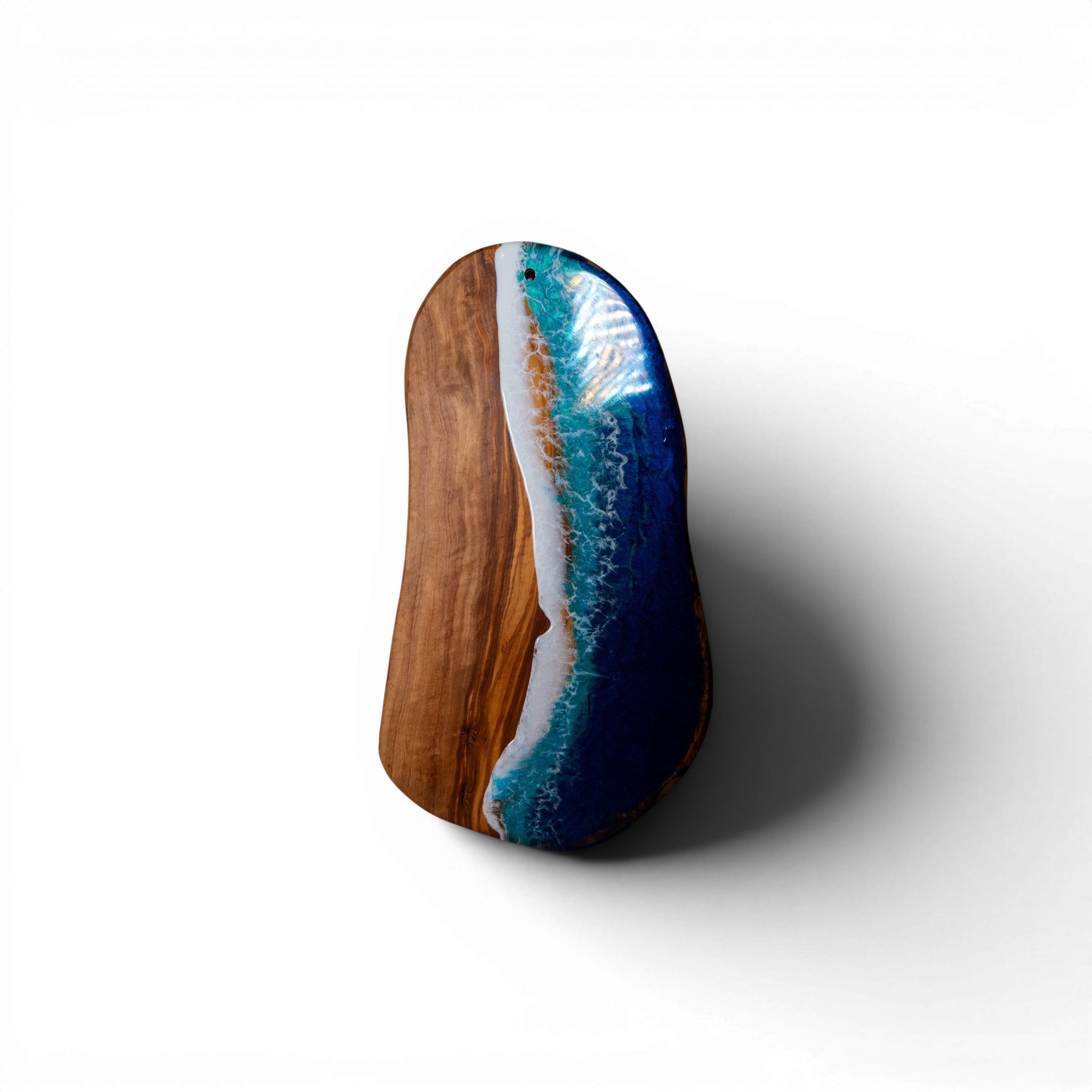 Handcrafted Ocean Wave Olive Wood Charcuterie Board- Serving Platter