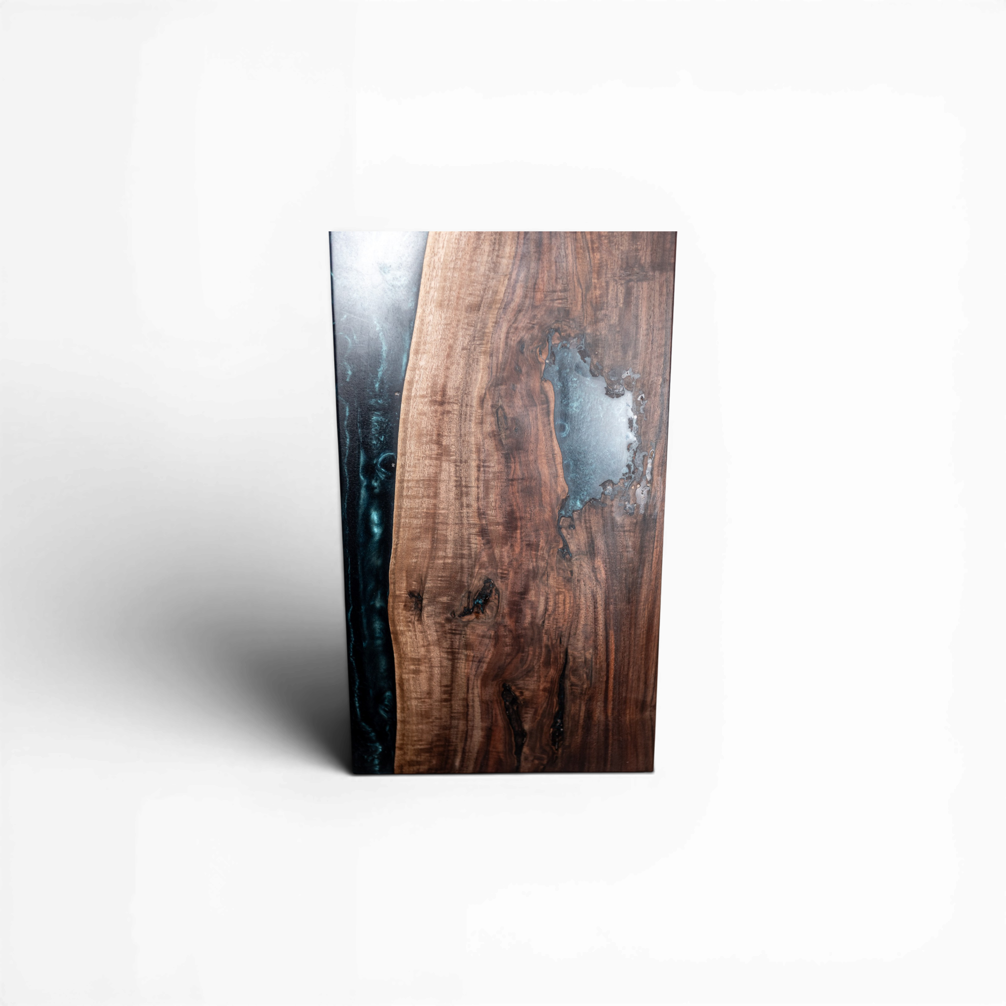 Walnut Wood with Grey Metal Epoxy Charcuterie Boards/Serving Board