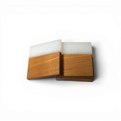 Sassafras with White Epoxy Coaster