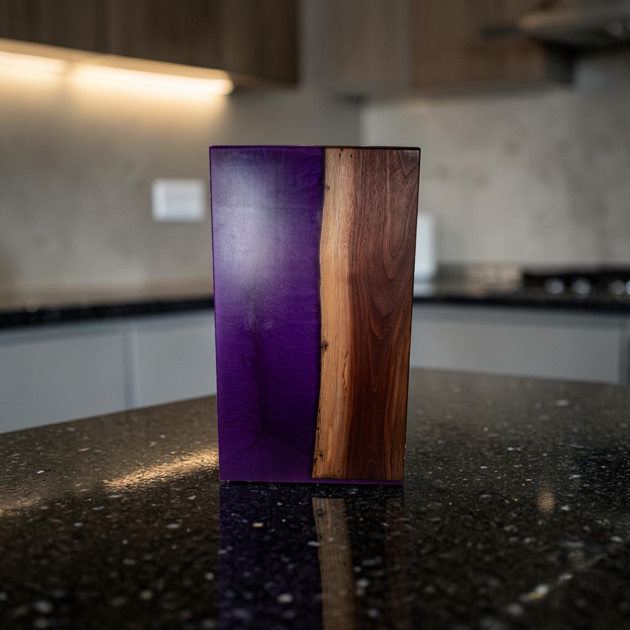 Walnut Wood Purple Epoxy Charcuterie Boards/Serving Board